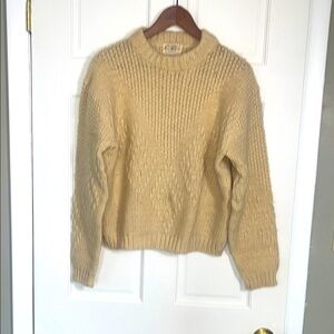 Arrow Cum Laude Chunky Wool Knit Sweater Large